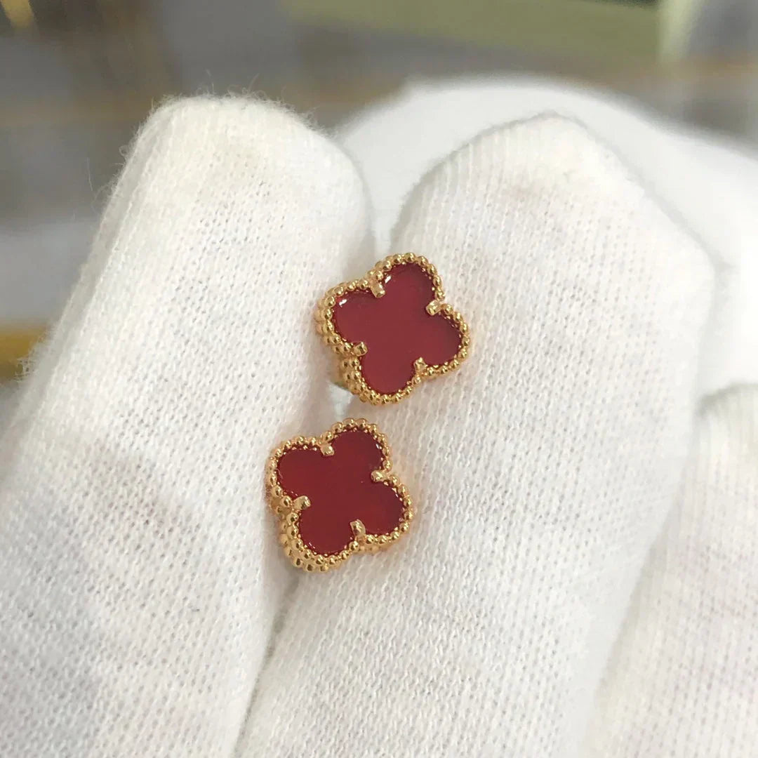QUADRIFOGLIO | ORECCHINI ROSSO