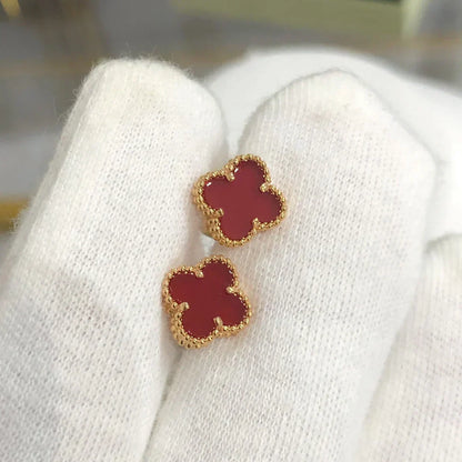 QUADRIFOGLIO | ORECCHINI ROSSO