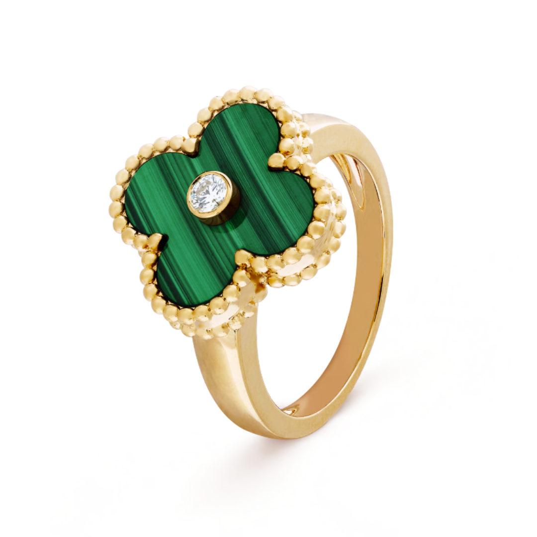 QUADRIFOGLIO RING | ORO VERDE