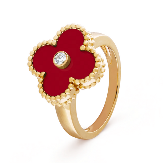 QUADRIFOGLIO ANELLO | ORO ROSSO