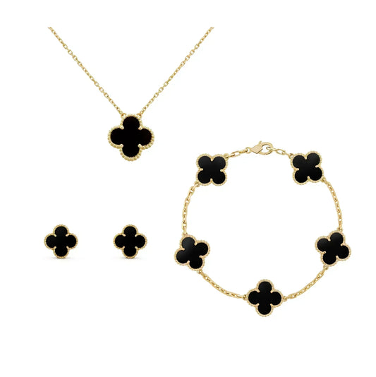 QUADRIFOGLIO LUXE SET | ORO NERO