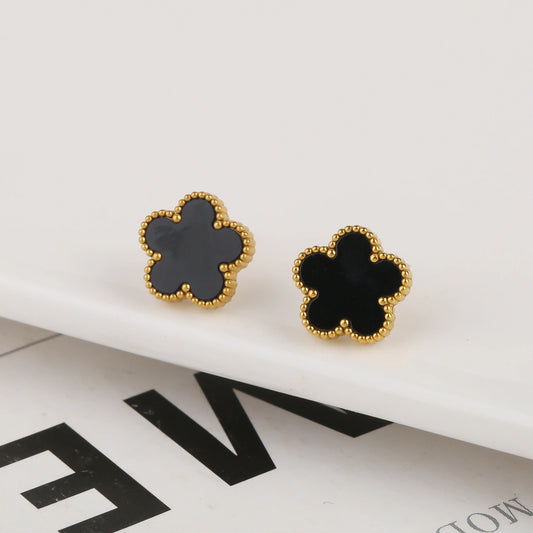 QUADRIFOGLIO | ORECCHINI NERO