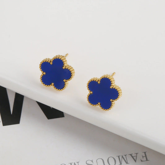 QUADRIFOGLIO | ORECCHINI BLU